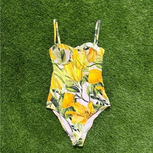 H&M Yellow Floral & Lemon Swimsuit